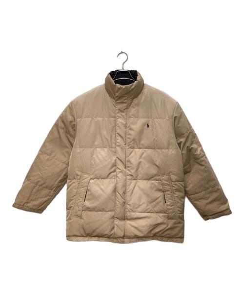 POLO RALPH LAUREN（ポロ・ラルフローレン）POLO RALPH LAUREN (ポロ・ラルフローレン) リバーシブルダウンジャケット ブラック×ベージュ サイズ:Ｌの古着・服飾アイテム