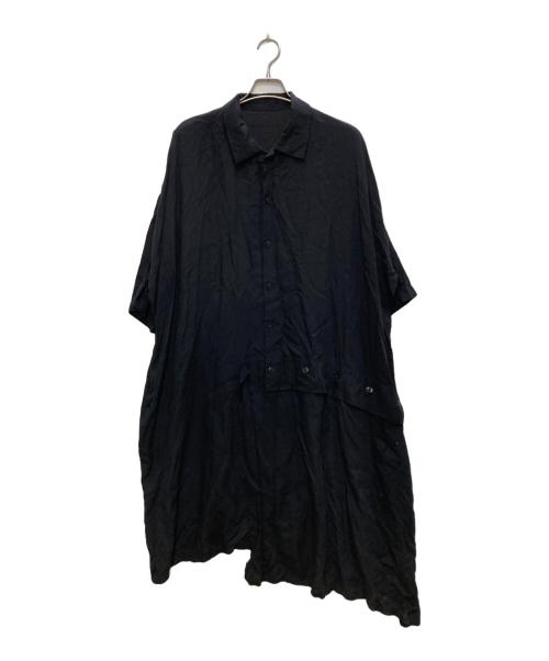 Y's（ワイズ）Y's (ワイズ) テンセルシャツワンピース ブラック サイズ:2の古着・服飾アイテム