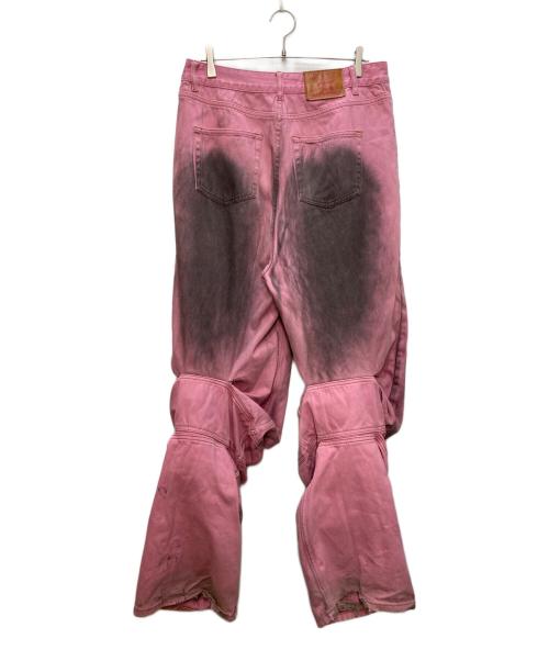 Y. PROJECT（ワイプロジェクト）Y. PROJECT (ワイプロジェクト) ドレープデニム ピンク サイズ:31の古着・服飾アイテム