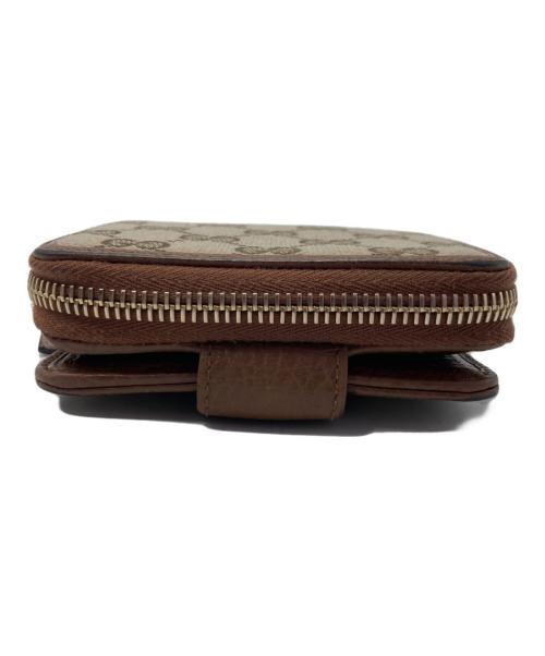 GUCCI（グッチ）GUCCI (グッチ) GGキャンバスミニウォレット ベージュの古着・服飾アイテム