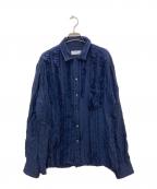 TOGA VIRILISトーガ ビリリース）の古着「フリルシャツ」｜ネイビー