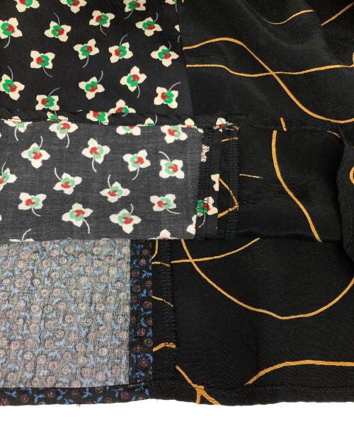 FUMIE=TANAKA（フミエタナカ）FUMIE=TANAKA (フミエタナカ) patch long sk/パッチ ロング スカート ネイビー サイズ:2の古着・服飾アイテム