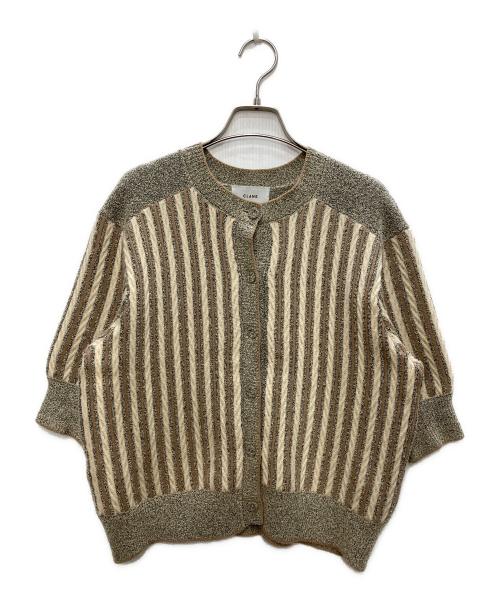 CLANE（クラネ）CLANE (クラネ) VINTAGE MOM KNIT CD ベージュ×グレー サイズ:1の古着・服飾アイテム