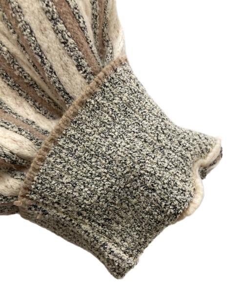 CLANE（クラネ）CLANE (クラネ) VINTAGE MOM KNIT CD ベージュ×グレー サイズ:1の古着・服飾アイテム