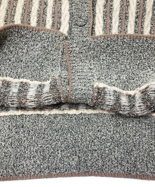 CLANE（クラネ）CLANE (クラネ) VINTAGE MOM KNIT CD ベージュ×グレー サイズ:1の古着・服飾アイテム