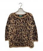 LAUREN RALPH LAURENローレンラルフローレン）の古着「レオパードニット」｜イエロー