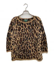 LAUREN RALPH LAUREN（ローレンラルフローレン）の古着「レオパードニット」｜イエロー