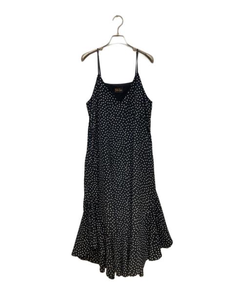 Pale Jute（ペールジュート）PALE JUTE (ペールジュート) ドットキャミソールワンピース ブラック サイズ:F-shortの古着・服飾アイテム