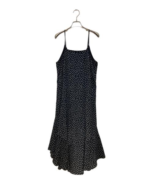 Pale Jute（ペールジュート）PALE JUTE (ペールジュート) ドットキャミソールワンピース ブラック サイズ:F-shortの古着・服飾アイテム