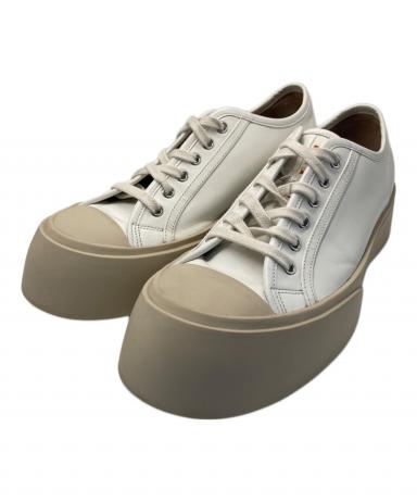 MARNI マルニ 24SS イタリア製 PABLO メタリックレースアップスニーカー SNZW003020 P6743 35(22-22.5cm) SILVER 定価119,900円 スニーカー シューズ【中古】【MARNI】 MARNI マルニ 24SS イタリア製 PABLO メタリックレースアップ