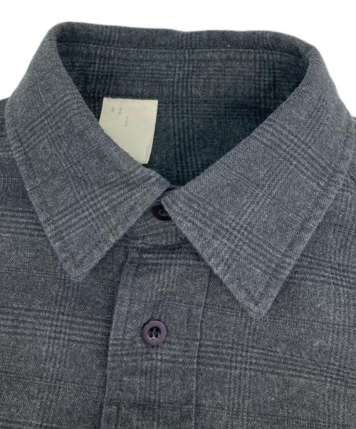 N.HOOLYWOOD（エヌ ハリウッド）N.HOOLYWOOD (エヌ ハリウッド) フランネルチェックシャツ グレー サイズ:36の古着・服飾アイテム