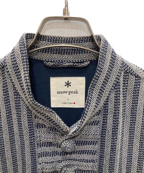 Snow peak（スノーピーク）Snow peak (スノーピーク) Herringbone Stripe ChinaJK ネイビー サイズ:Ｌの古着・服飾アイテム