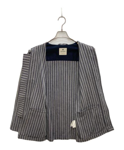 Snow peak（スノーピーク）Snow peak (スノーピーク) Herringbone Stripe ChinaJK ネイビー サイズ:Ｌの古着・服飾アイテム