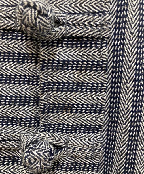 Snow peak（スノーピーク）Snow peak (スノーピーク) Herringbone Stripe ChinaJK ネイビー サイズ:Ｌの古着・服飾アイテム