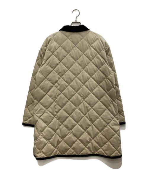 anuans（アニュアンス）anuans (アニュアンス) TAION (タイオン) テントシルエットキルティングコート ベージュ×ブラック サイズ:freeの古着・服飾アイテム