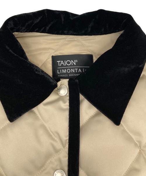 anuans（アニュアンス）anuans (アニュアンス) TAION (タイオン) テントシルエットキルティングコート ベージュ×ブラック サイズ:freeの古着・服飾アイテム