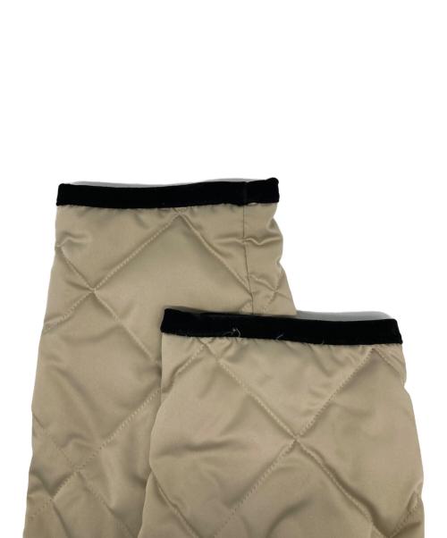 anuans（アニュアンス）anuans (アニュアンス) TAION (タイオン) テントシルエットキルティングコート ベージュ×ブラック サイズ:freeの古着・服飾アイテム