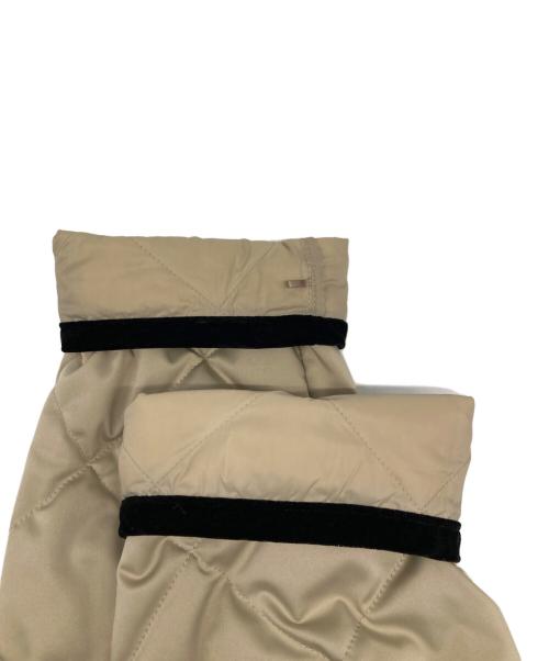 anuans（アニュアンス）anuans (アニュアンス) TAION (タイオン) テントシルエットキルティングコート ベージュ×ブラック サイズ:freeの古着・服飾アイテム