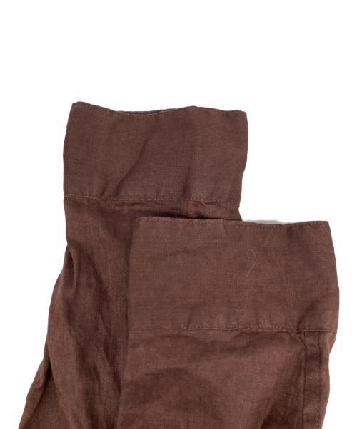 Spick and Span（スピック＆スパン）Spick and Span (スピック＆スパン) 80リネンカシュクールビッグシャツ ブラウン サイズ:freeの古着・服飾アイテム