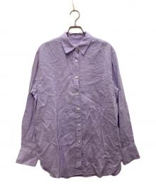 SLOBE IENA（スローブ イエナ）の古着「リネンコットンレギュラーシャツ」｜パープル