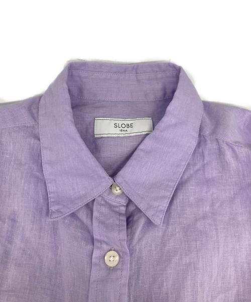 SLOBE IENA（スローブ イエナ）SLOBE IENA (スローブ イエナ) リネンコットンレギュラーシャツ パープル サイズ:free 未使用品の古着・服飾アイテム