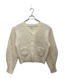 Spick and Span（スピックアンドスパン）の古着「パール畦ニット カーディガン」｜ホワイト