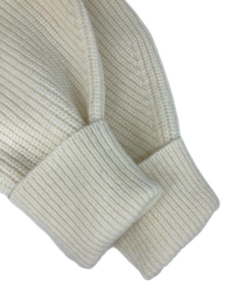 Spick and Span（スピックアンドスパン）Spick and Span (スピックアンドスパン) パール畦ニット カーディガン ホワイト サイズ:Freeの古着・服飾アイテム