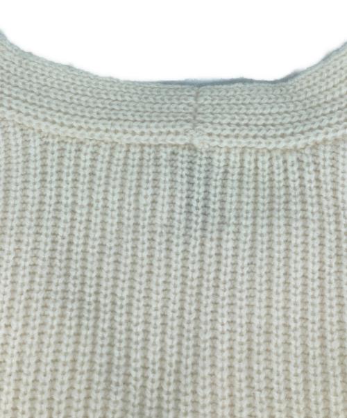 Spick and Span（スピックアンドスパン）Spick and Span (スピックアンドスパン) パール畦ニット カーディガン ホワイト サイズ:Freeの古着・服飾アイテム