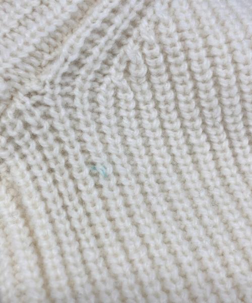 Spick and Span（スピックアンドスパン）Spick and Span (スピックアンドスパン) パール畦ニット カーディガン ホワイト サイズ:Freeの古着・服飾アイテム