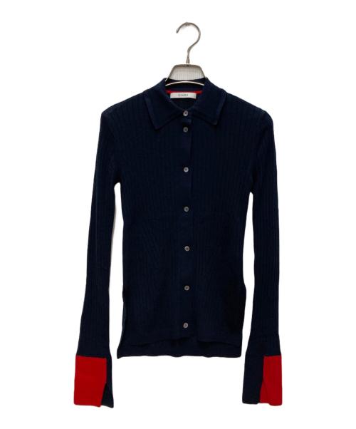 CINOH（チノ）CINOH (チノ) TIGHT KNIT CARDIGAN/タイトニットカーディガン ネイビー サイズ:36の古着・服飾アイテム