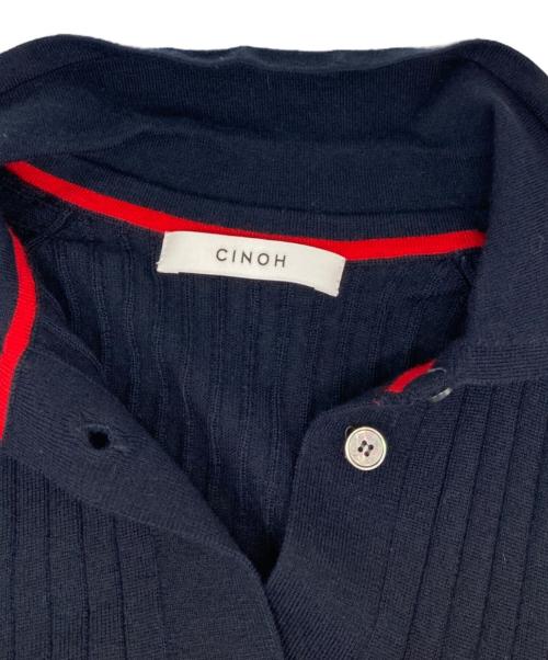 CINOH（チノ）CINOH (チノ) TIGHT KNIT CARDIGAN/タイトニットカーディガン ネイビー サイズ:36の古着・服飾アイテム