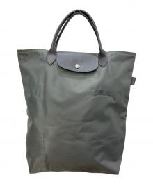 LONGCHAMP（ロンシャン）の古着「ル プリアージュ  M ショッピングバッグ」｜グレー