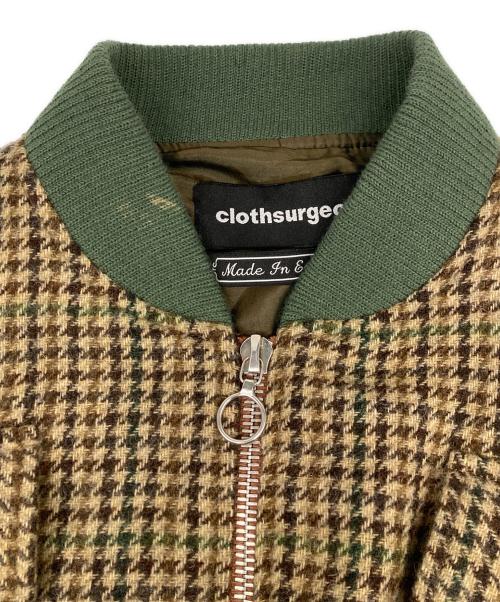 Clothsurgeon（クロスサージョン）clothsurgeon (クロスサージョン) MONKEY TIME (モンキータイム) TWD/CHK BOMBER ジャケット ベージュ サイズ:Ｍの古着・服飾アイテム