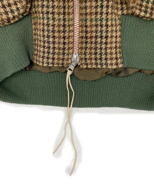 Clothsurgeon（クロスサージョン）clothsurgeon (クロスサージョン) MONKEY TIME (モンキータイム) TWD/CHK BOMBER ジャケット ベージュ サイズ:Ｍの古着・服飾アイテム