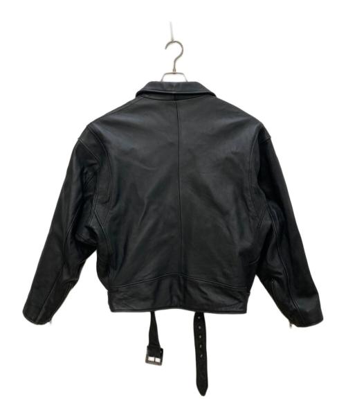 MONKEY TIME（モンキータイム）MONKEY TIME (モンキータイム) SHEEP OVER SIZED W/RIDERS ジャケット/シープ オーバーサイズド ダブルライダース ジャケット ブラック サイズ:Ｌの古着・服飾アイテム