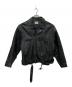 MONKEY TIME（モンキータイム）の古着「SHEEP OVER SIZED W/RIDERS ジャケット/シープ オーバーサイズド ダブルライダース ジャケット」｜ブラック