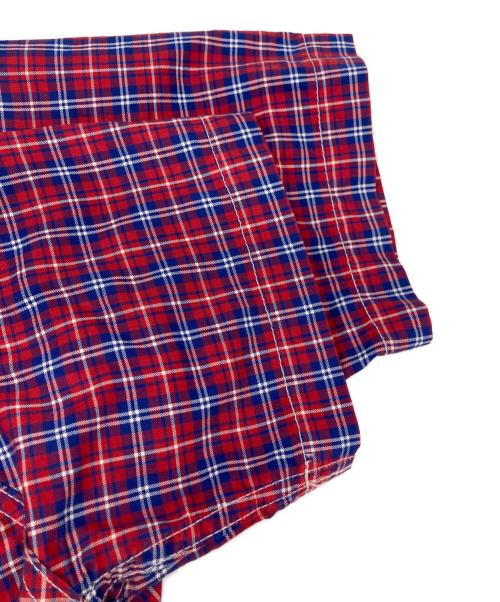 COMME des GARCONS HOMME（コムデギャルソン オム）COMME des GARCONS HOMME (コムデギャルソン オム) 半袖チェックシャツ レッド サイズ:Sの古着・服飾アイテム