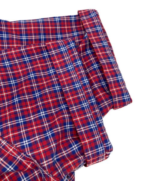 COMME des GARCONS HOMME（コムデギャルソン オム）COMME des GARCONS HOMME (コムデギャルソン オム) 半袖チェックシャツ レッド サイズ:Sの古着・服飾アイテム