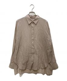 Noble（ノーブル）の古着「【洗える】シルキーコットンニュアンスカラーシャツ」｜ベージュ