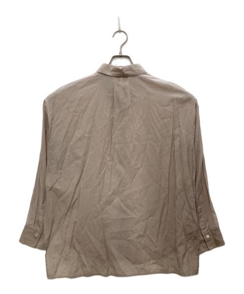 Noble（ノーブル）Noble (ノーブル) 【洗える】シルキーコットンニュアンスカラーシャツ ベージュ サイズ:freeの古着・服飾アイテム