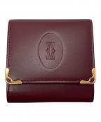 Cartierカルティエ）の古着「コインケース」｜ボルドー