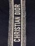 Christian Dior (クリスチャン ディオール) ロゴ オブリーク ビッグ マフラー ネイビー×ホワイト：60000円