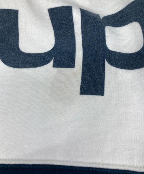 SUPREME（シュプリーム）Supreme (シュプリーム) Blocked Hooded Sweatshirt/ブロッキド フーデッド スウェットシャツ ホワイト×ネイビー サイズ:Ｍの古着・服飾アイテム