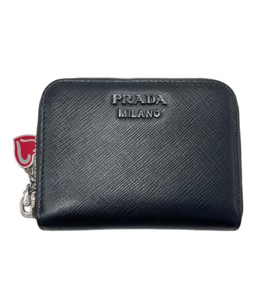 PRADA（プラダ）PRADA (プラダ) サフィアーノレザーウォレット ブラックの古着・服飾アイテム