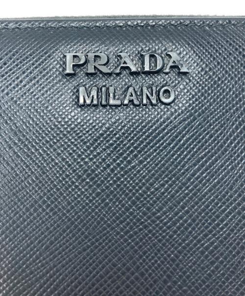 PRADA（プラダ）PRADA (プラダ) サフィアーノレザーウォレット ブラックの古着・服飾アイテム