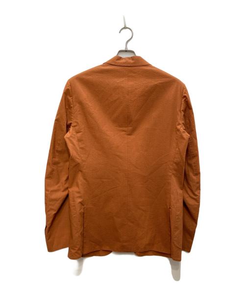 ERMENEGILDO ZEGNA（エルメネジルド・ゼニア）Ermenegildo Zegna (エルメネジルド・ゼニア) シアサッカーテーラードジャケット オレンジ サイズ:48の古着・服飾アイテム