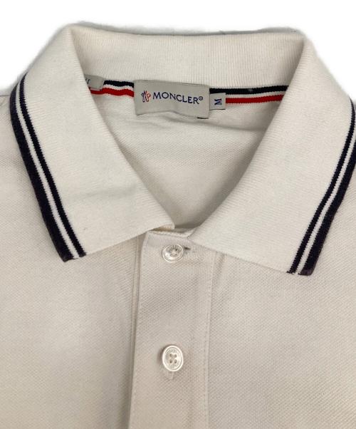 MONCLER（モンクレール）MONCLER (モンクレール) ポロシャツ ホワイト サイズ:Mの古着・服飾アイテム