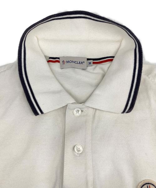 MONCLER（モンクレール）MONCLER (モンクレール) ポロシャツ ホワイト サイズ:Mの古着・服飾アイテム