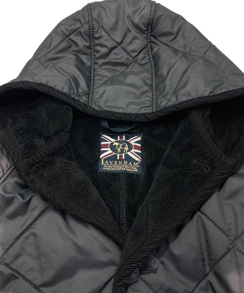 LAVENHAM（ラベンハム）LAVENHAM (ラベンハム) キルティングフーデッドコート ネイビー サイズ:36の古着・服飾アイテム