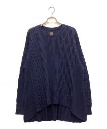 BATONER×UNITED ARROWS TOKYO（バトナ―×ユナイテッドアローズトウキョウ）の古着「ケーブルニット」｜ネイビー